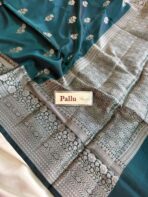 Shyamala (Banarasi silk blend) - Regal Teal - Image 4