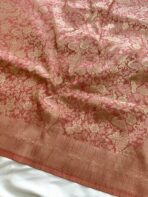 Hamsini (Banarasi brocade silk) - Peach - Image 2
