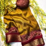 Liora ( Marshmallow Georgette) -  Mustard