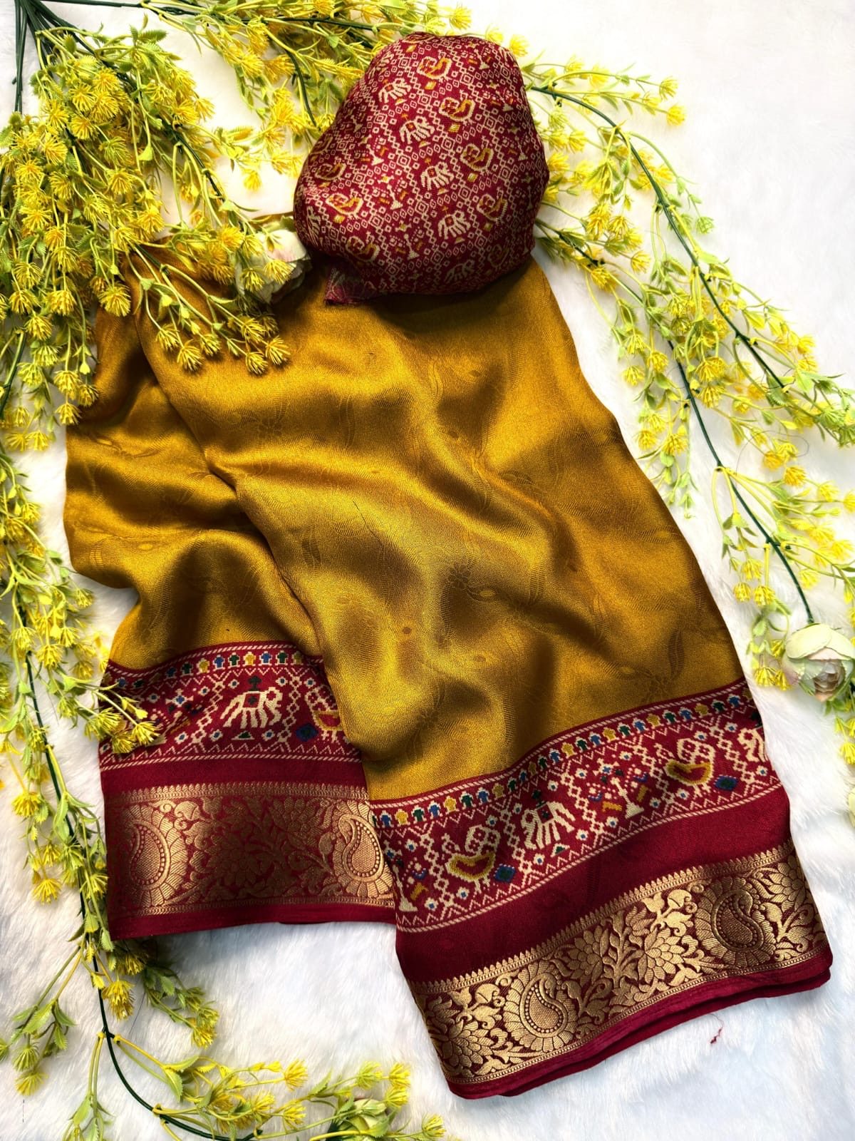 7b383d24-de80-47d2-b880-23108778fcc4 Liora ( Marshmallow Georgette) - Mustard - Image 1