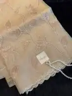 Vanam (Pure Organza) - Peach Ivory - Image 2