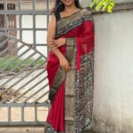 Liora ( Marshmallow Georgette) - Maroon