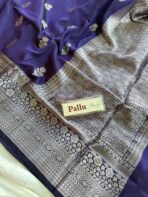 Shyamala (Banarasi silk blend) - Violet - Image 4
