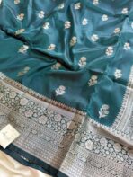 Shyamala (Banarasi silk blend) - Regal Teal - Image 2