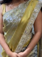 Sukhi (saree) - Silver & Gold - Image 8