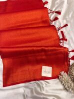 Devi (Banarasi soft silk) - Vermilion Red