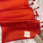 Devi (Banarasi soft silk) - Vermilion Red