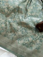 Hamsini (Banarasi brocade silk) - Turquoise - Image 2