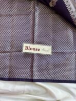 Shyamala (Banarasi silk blend) - Violet - Image 5