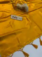 Devi (Banarasi soft silk) - Sunshine yellow - Image 2