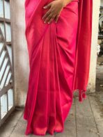 Devi (Banarasi soft silk) - Hot pink - Image 5