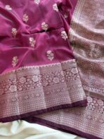 Shyamala (Banarasi silk blend) - Berry - Image 2