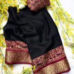 Liora ( Marshmallow Georgette) -  Black
