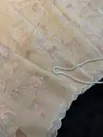 Vanam (Pure Organza) - Peach Ivory