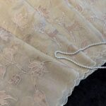 Vanam (Pure Organza) - Peach Ivory