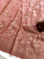 Hamsini (Banarasi brocade silk) - Peach - Image 3