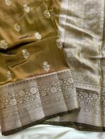 Shyamala (Banarasi silk blend) - Golden Mustard - Image 3