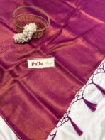 Devi (Banarasi soft silk) - Wine - Image 2