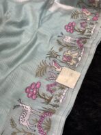 Panchatantra (Kora silk) - Pastel blue