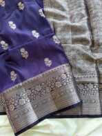 Shyamala (Banarasi silk blend) - Violet - Image 2