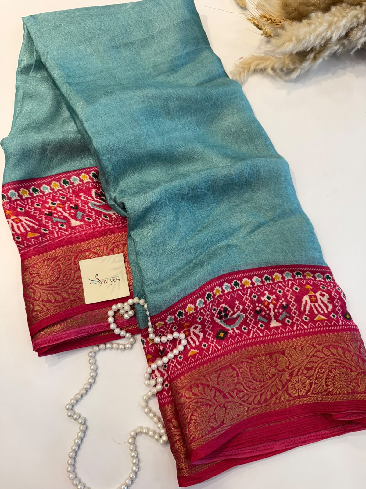 fc76e917-d920-4013-94e3-ed35eb2790b0 Liora ( Marshmallow Georgette) - Turquoise - Image 1