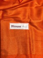 Devi (Banarasi soft silk) - Orange - Image 3