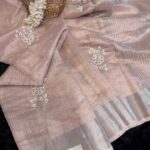 Muthumalar (Tissue Linen silk) - Blush pink