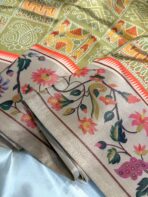 Vasantha Vaibhavam (Semi silk) - Pista Green - Image 3