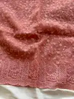 Spring garden (Embroidered Organza) - Peach - Image 2