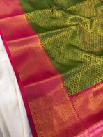 Nandhini (Kancheevaram Semi silk) - Parrot green - Image 3