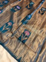 Kamalam (Banarasi semi silk) - Peacock green - Image 3
