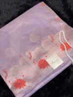 Krishna Leela (Dupion silk with Pichwai) - Lilac