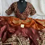 Tara (Embroidered Fendi silk) - Burgundy