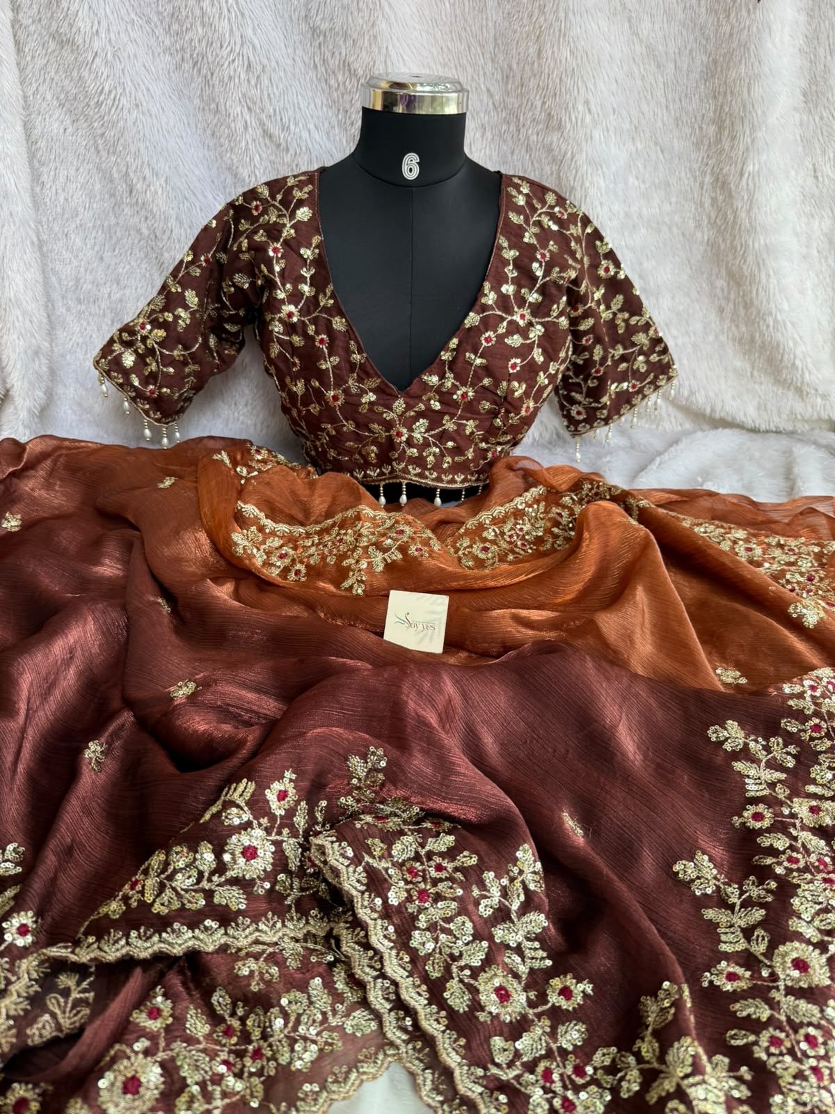 1e23ac8b-bc18-4156-a9d7-7d87cc781775 Tara (Embroidered Fendi silk) - Burgundy - Image 1