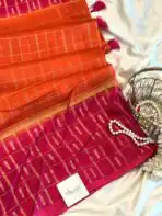 Shrivalli (Mysore silk) - Orange - Image 2