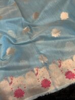 Krishna Leela (Dupion silk with Pichwai) - Blue - Image 3