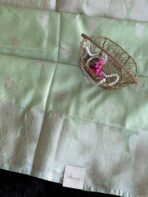The Paisleys (Semi Banarasi silk) - Pista Green - Image 3