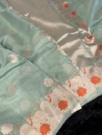 Krishna Leela (Dupion silk with Pichwai) - Mint - Image 2