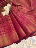 Ratnamala (Soft silk blend) - Rani pink - Image 2