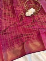 Ratnamala (Soft silk blend) - Rani pink - Image 3