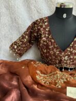 Tara (Embroidered Fendi silk) - Burgundy - Image 3