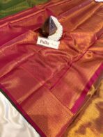 Nandhini (Kancheevaram Semi silk) - Parrot green - Image 5