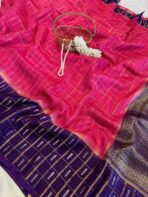 Shrivalli (Mysore silk) - Hot pink - Image 3