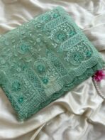 Spring garden (Embroidered Organza) - Green