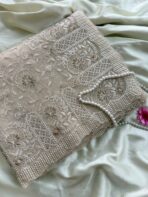 Spring garden (Embroidered Organza) - Ivory