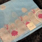 Krishna Leela (Dupion silk with Pichwai) - Blue