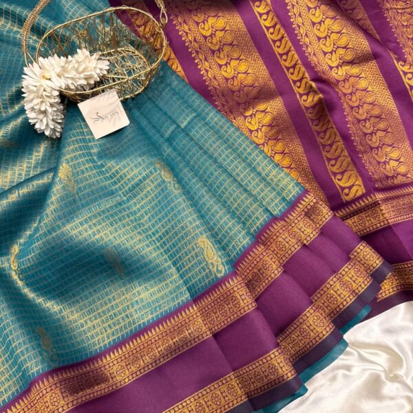 Mohini (Semi silk) - Rama blue