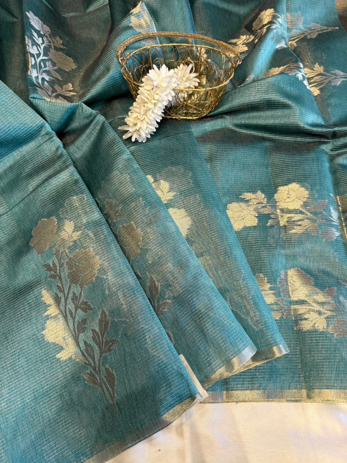 78118477-0d66-44d0-83eb-c30762598486 Anjali (Silk cotton) - Rama Green - Image 1