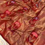 Kamalam (Banarasi semi silk) - Crimson
