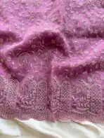 Spring garden (Embroidered Organza) - Magenta - Image 2